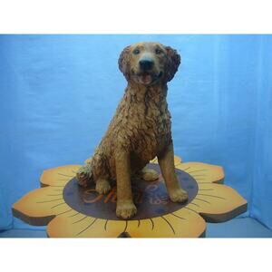 Vintage 1988 Castagna Golden Lab Retriever made in Italy Figurine